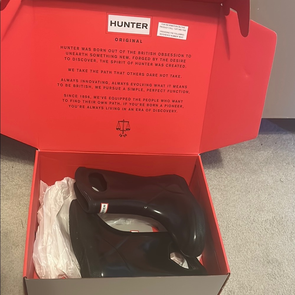 Hunter Black kids rain boots